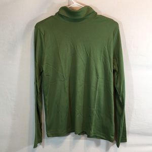LL Bean Large Green Long Sleeve Turtleneck NWOT